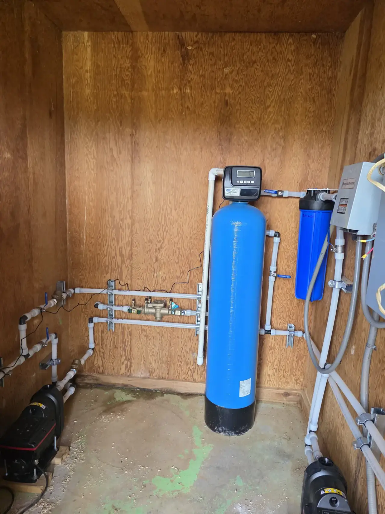 Whole-house water filtration tanks installed by Odyssey Plumbing Co in East Texas